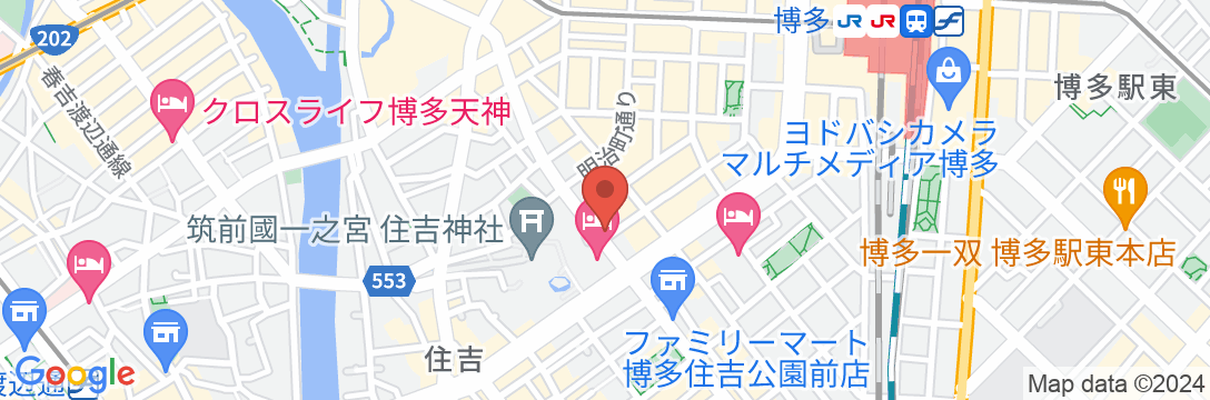 ホテルユニゾ博多駅博多口の地図