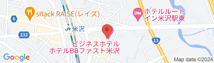 ホテルBBファスト米沢の地図