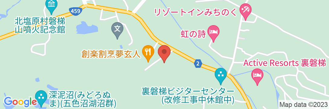 裏磐梯温泉センターの地図