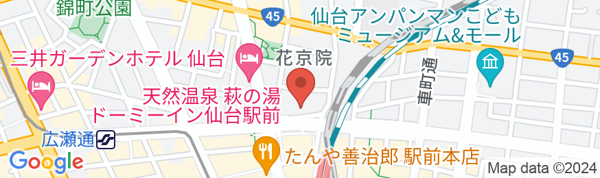 ホテルJALシティ仙台の地図