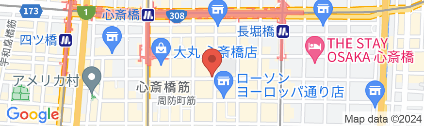 ホテルヒラリーズ心斎橋の地図