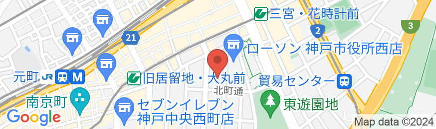 神戸ルミナスホテル三宮の地図