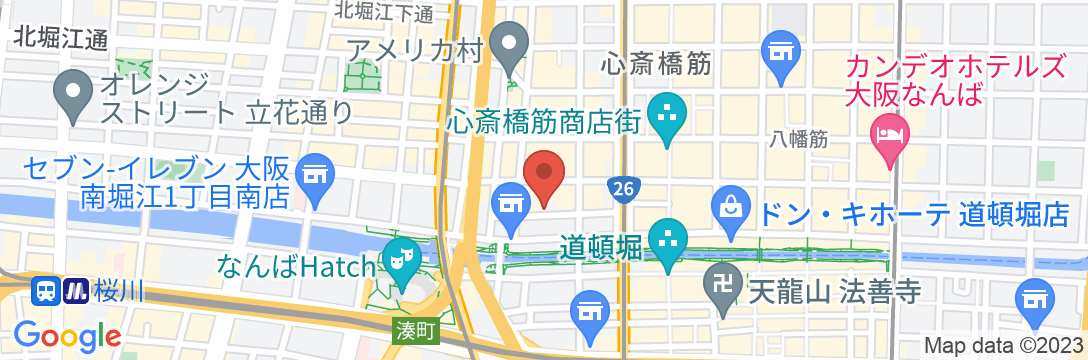 カプセル&スパ グランドサウナ心斎橋の地図