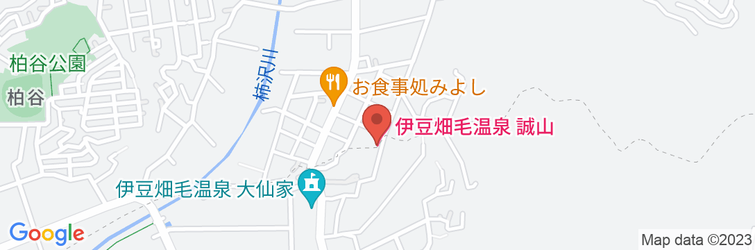伊豆畑毛温泉 誠山の地図