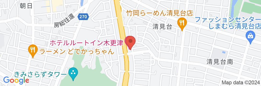 ホテルルートイン木更津の地図