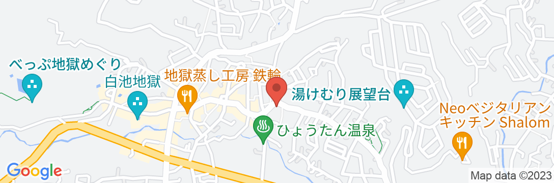 日本旅館 器 別府鉄輪の地図