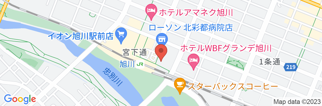 ワイズホテル 旭川駅前の地図
