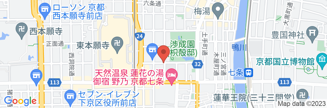 お宿はち〜東本願寺門前〜の地図