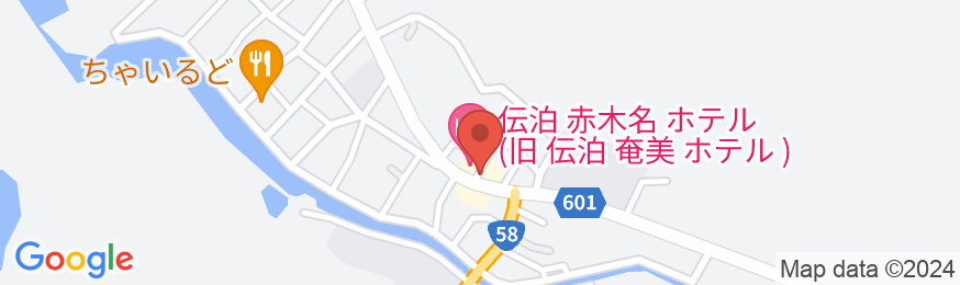 伝泊 赤木名 ホテル<奄美大島>の地図