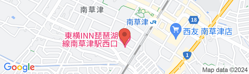 東横INN琵琶湖線南草津駅西口の地図