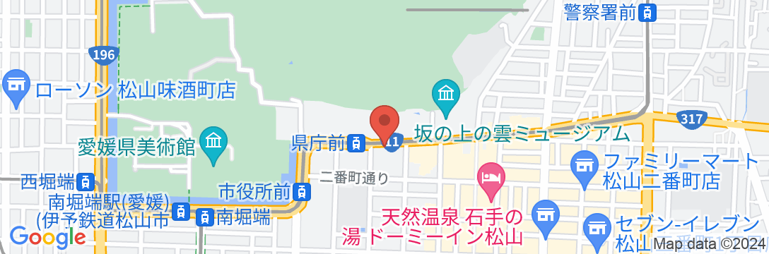 県庁前 ホテルアビス松山の地図