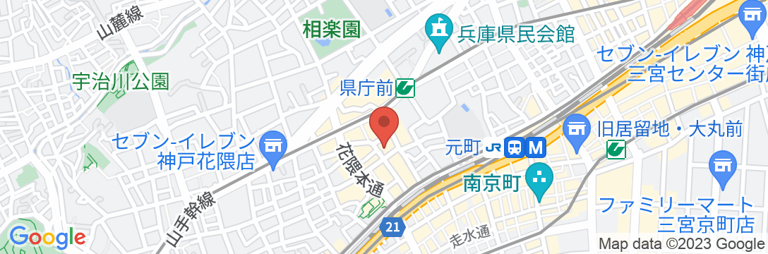神戸トラベラーズインの地図