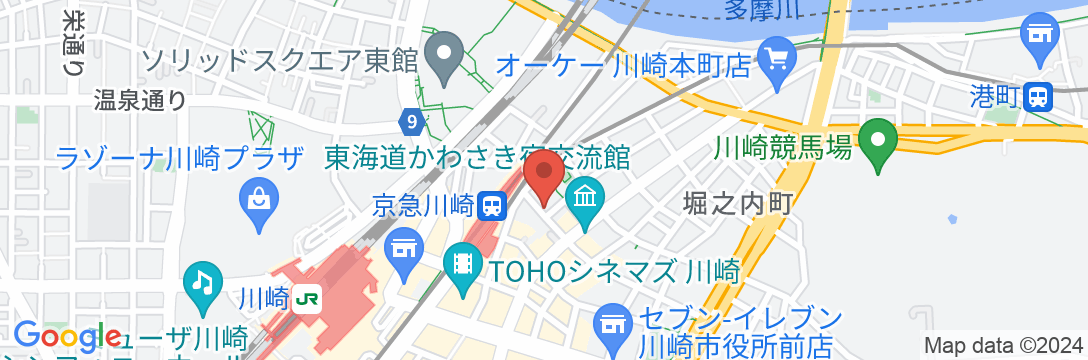 アパホテル〈TKP京急川崎駅前〉の地図