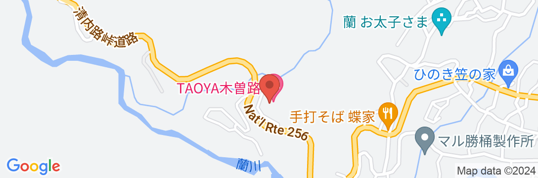 TAOYA木曽路の地図