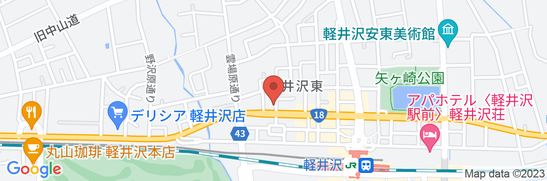 ホテルロッソ軽井沢の地図