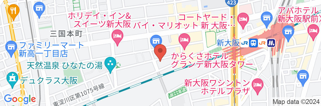 ホテル・アンドルームス新大阪の地図
