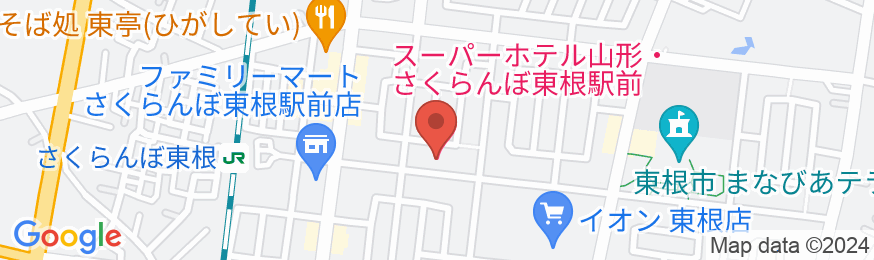 スーパーホテル山形・さくらんぼ東根駅前 天然温泉 桜桃の湯の地図