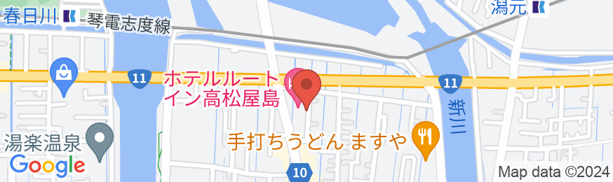 ホテルルートイン高松屋島の地図