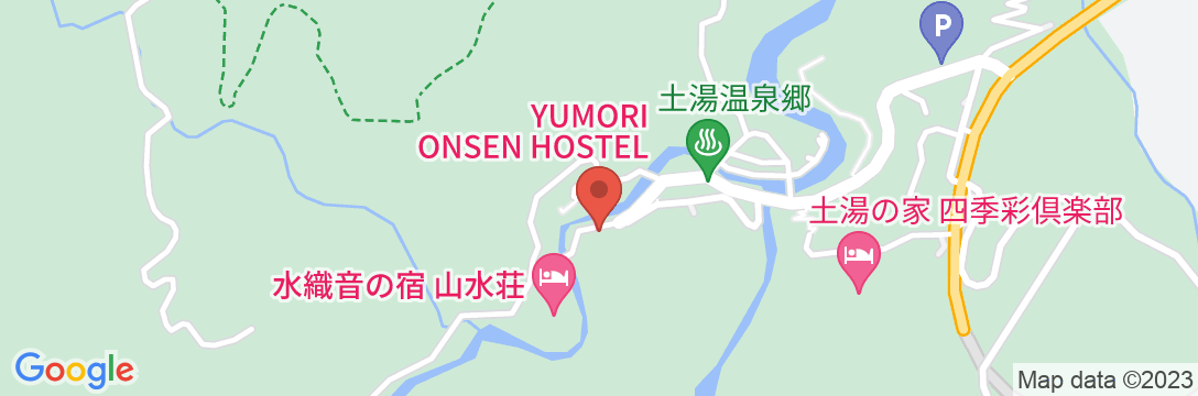 YUMORI ONSEN HOSTELの地図