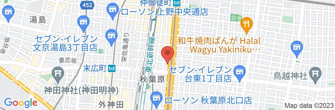 ベストウェスタンホテルフィーノ東京秋葉原の地図