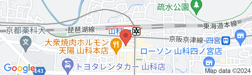 京都山科 ホテル山楽の地図