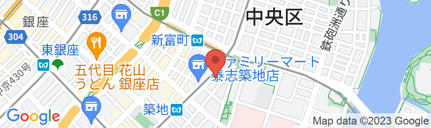 はとバス直営 銀座キャピタルホテル萌木の地図