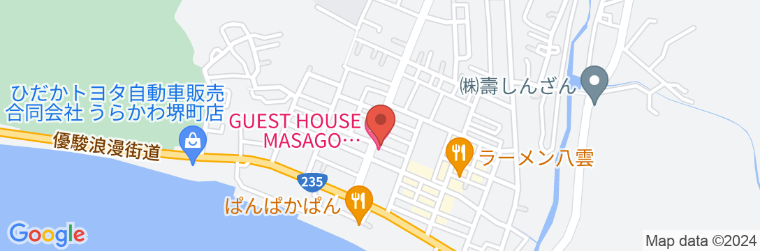 GUEST HOUSE MASAGOの地図