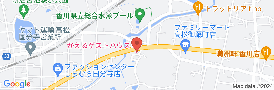 かえる ゲストハウス (KAERU GUEST HOUSE)の地図