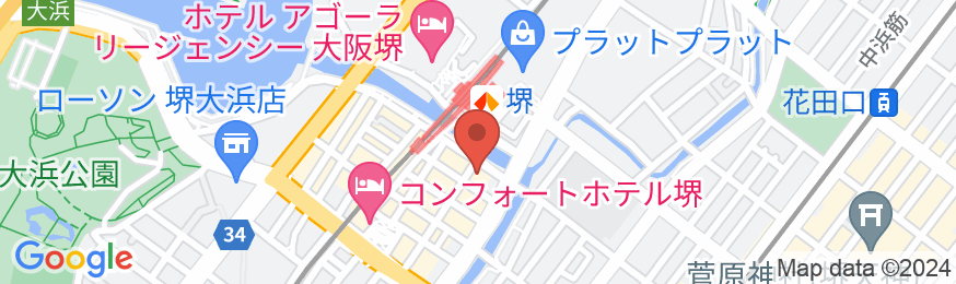 くれたけイン南海堺駅前の地図