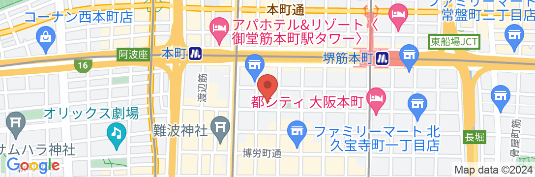 くれたけイン大阪御堂筋本町の地図