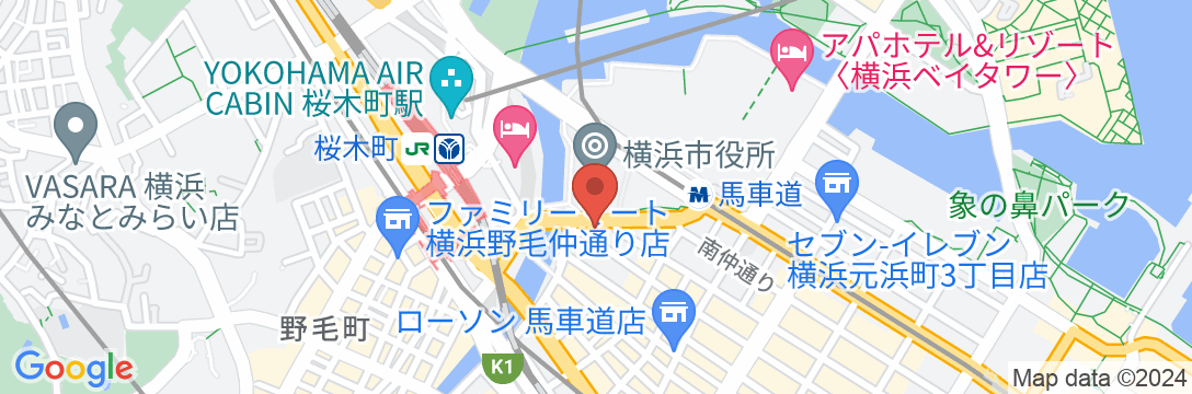ホテルリソル横浜桜木町の地図