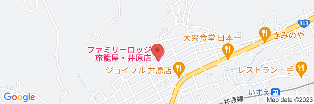ファミリーロッジ旅籠屋・井原店の地図