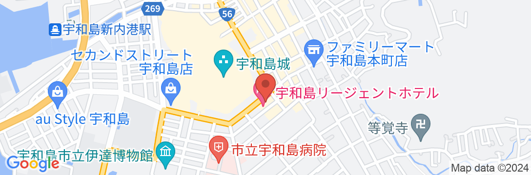 宇和島リージェントホテルの地図