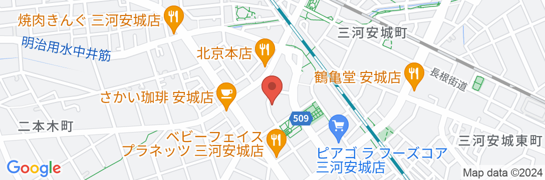 東横INN三河安城駅新幹線南口2の地図