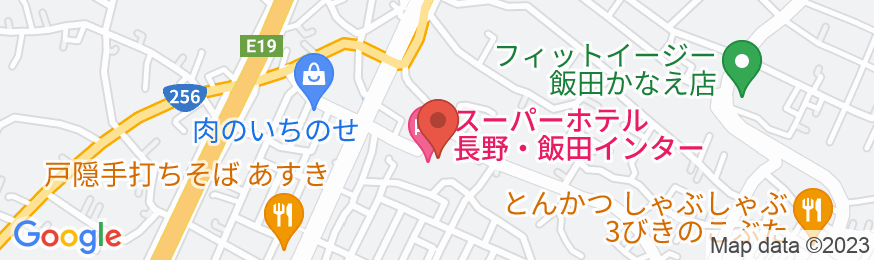 スーパーホテル長野・飯田インター 天然温泉 飯田城の湯の地図
