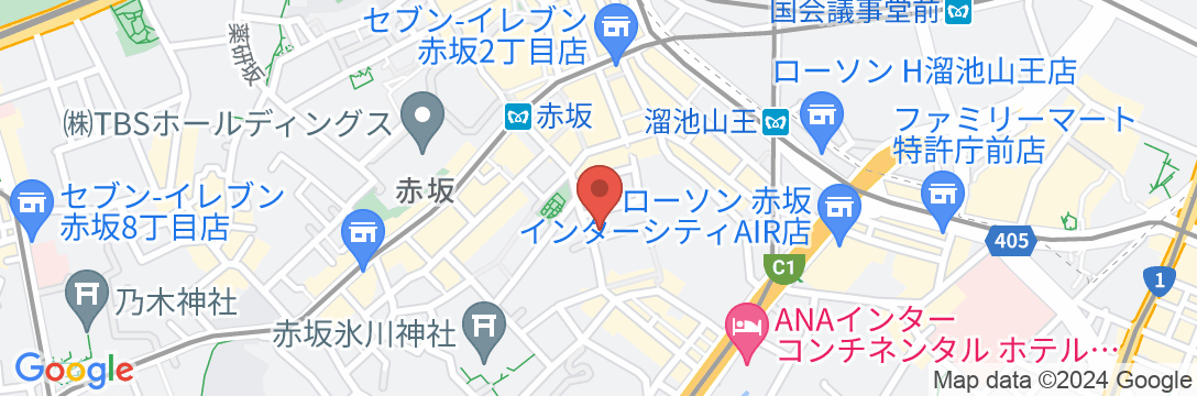 ホテルSUI赤坂byABESTの地図