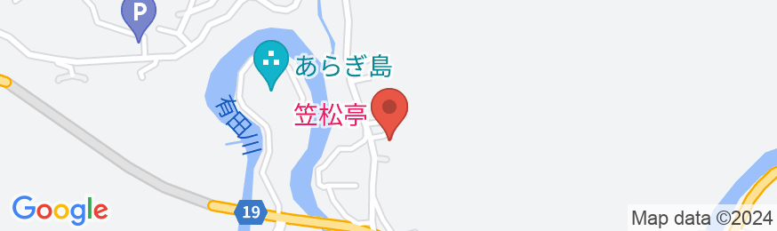 笠松亭の地図