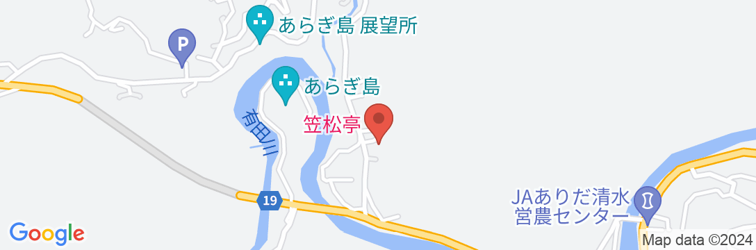 笠松亭の地図