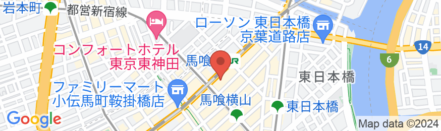 アパホテル〈日本橋 馬喰町駅前〉(全室禁煙)の地図