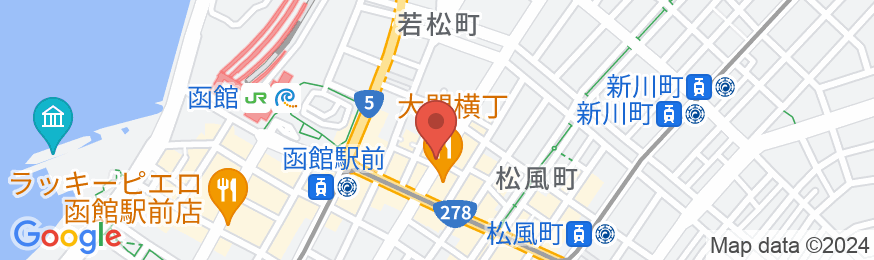 ユニゾインエクスプレス函館駅前の地図