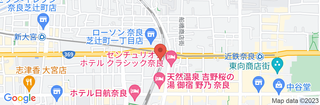 奈良ゲストハウス楓の地図