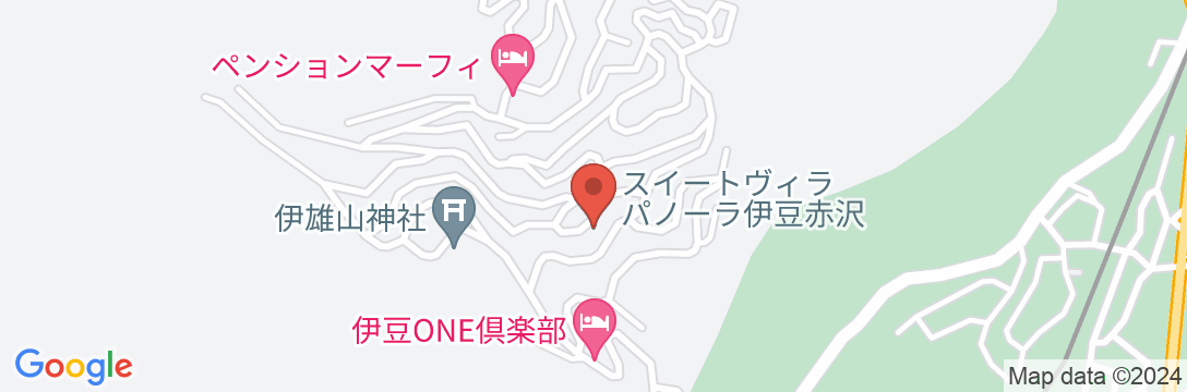 赤沢温泉 スイートヴィラパノーラ伊豆赤沢の地図