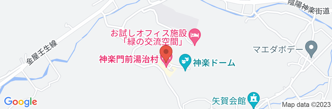 神楽門前湯治村の地図