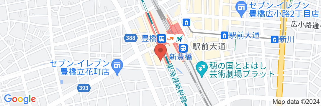 ジャストインプレミアム豊橋駅新幹線口の地図