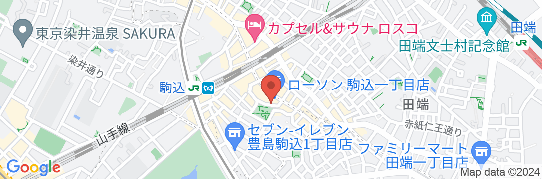 東京旅館 駒込の地図
