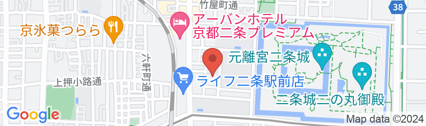 JAPANING HOTEL 二条城朱雀の地図