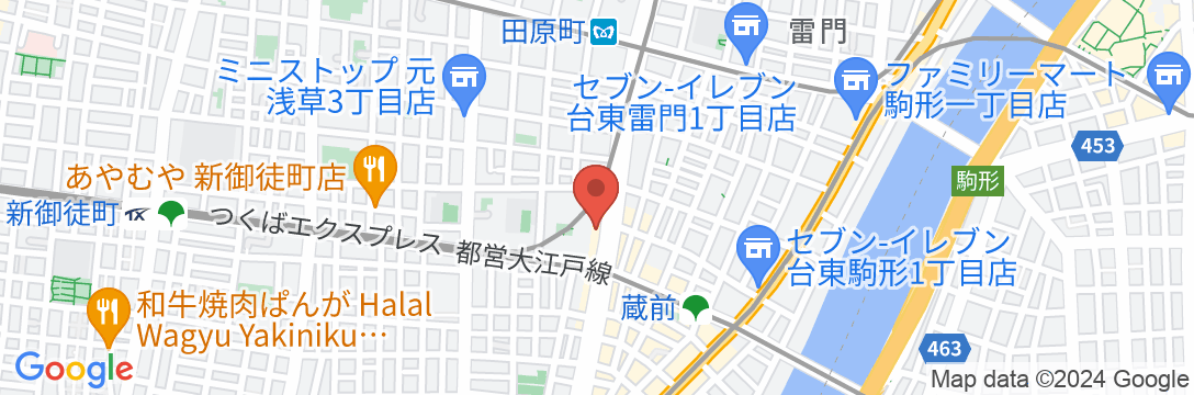 bnb+ Asakusa Kuramaeの地図