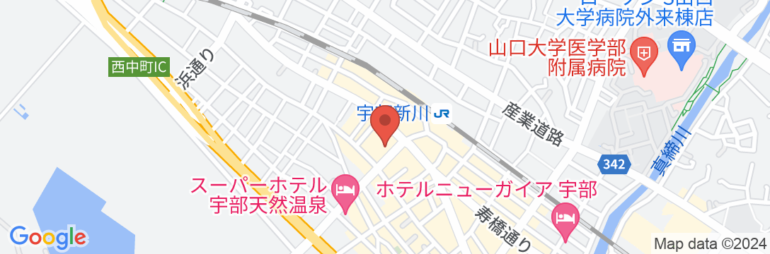 ABホテル宇部新川の地図