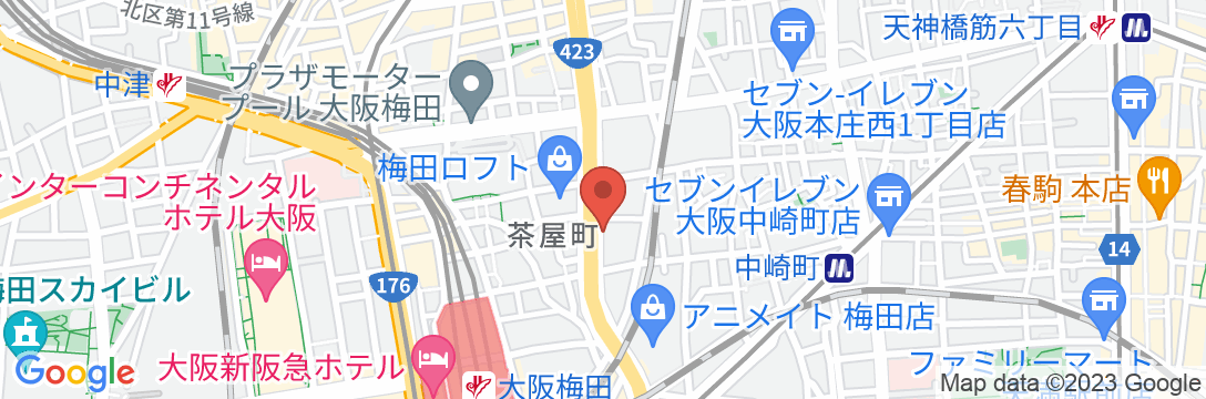 ネストホテル大阪梅田の地図