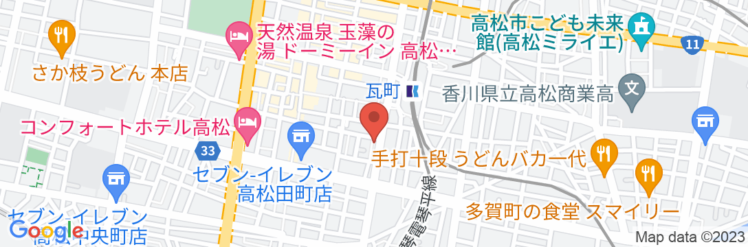 Alphabed高松瓦町ウエストの地図